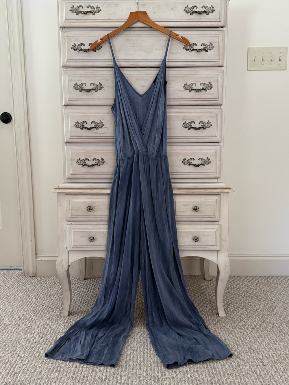 Rue 21 Blue Boho Wide Leg Jumpsuit
